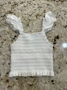 Katie J White Joanna Smocked Ruffle Tank Top for preteens/teens